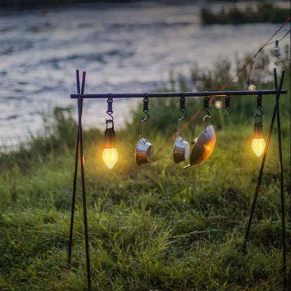 Waterproof LED USB Rechargeable Solar Camping Light Bulb with Hook
