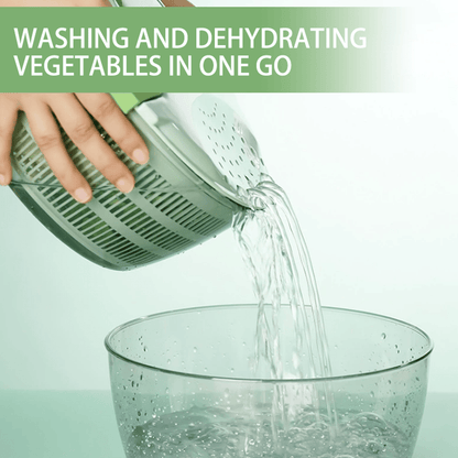 Hand-cranked fruit and vegetable dehydrating basket