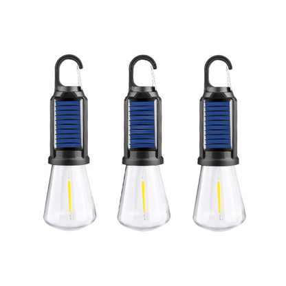 Waterproof LED USB Rechargeable Solar Camping Light Bulb with Hook
